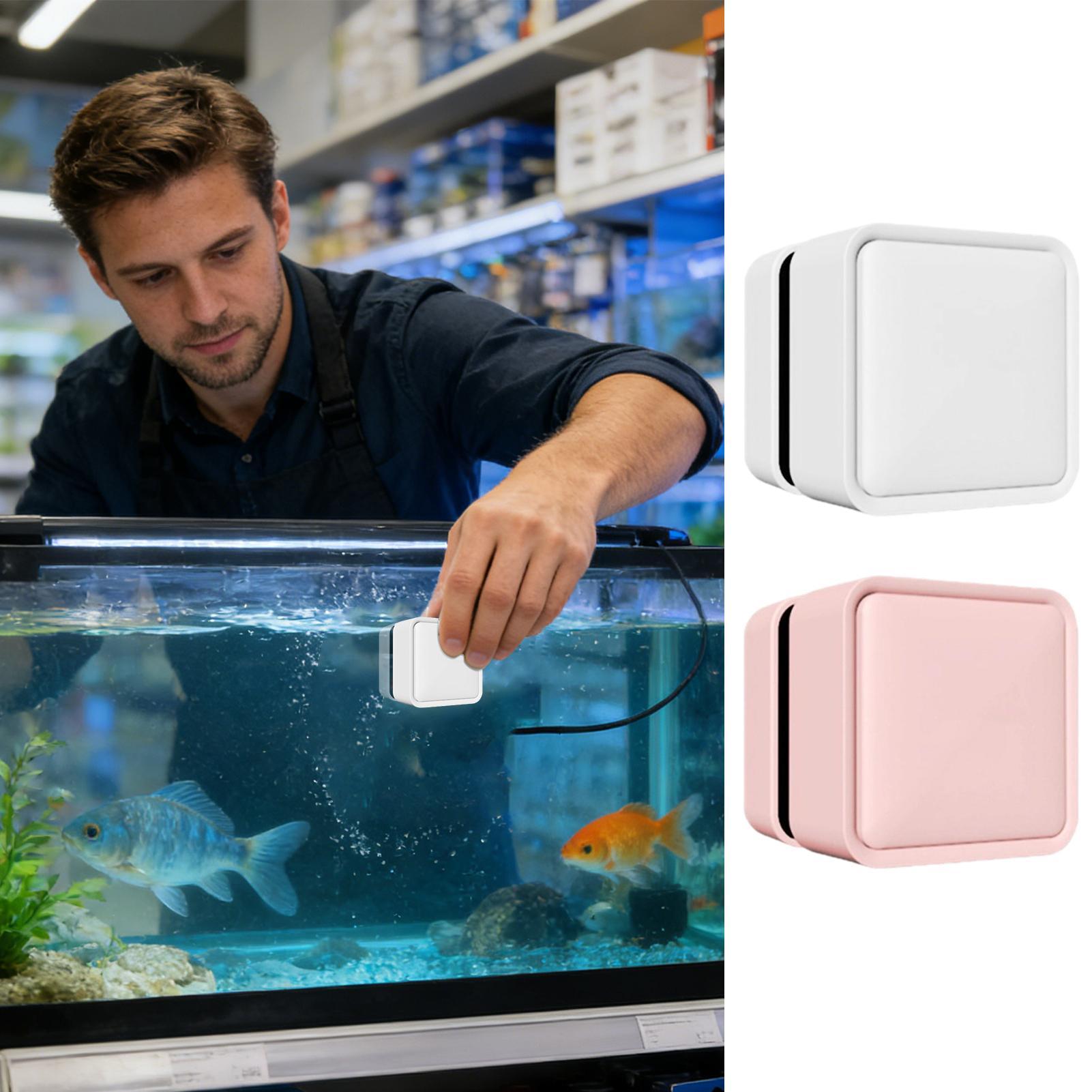 Aquarium Fish Escape - Nettoyeur magnétique pour aquarium, grattoir double