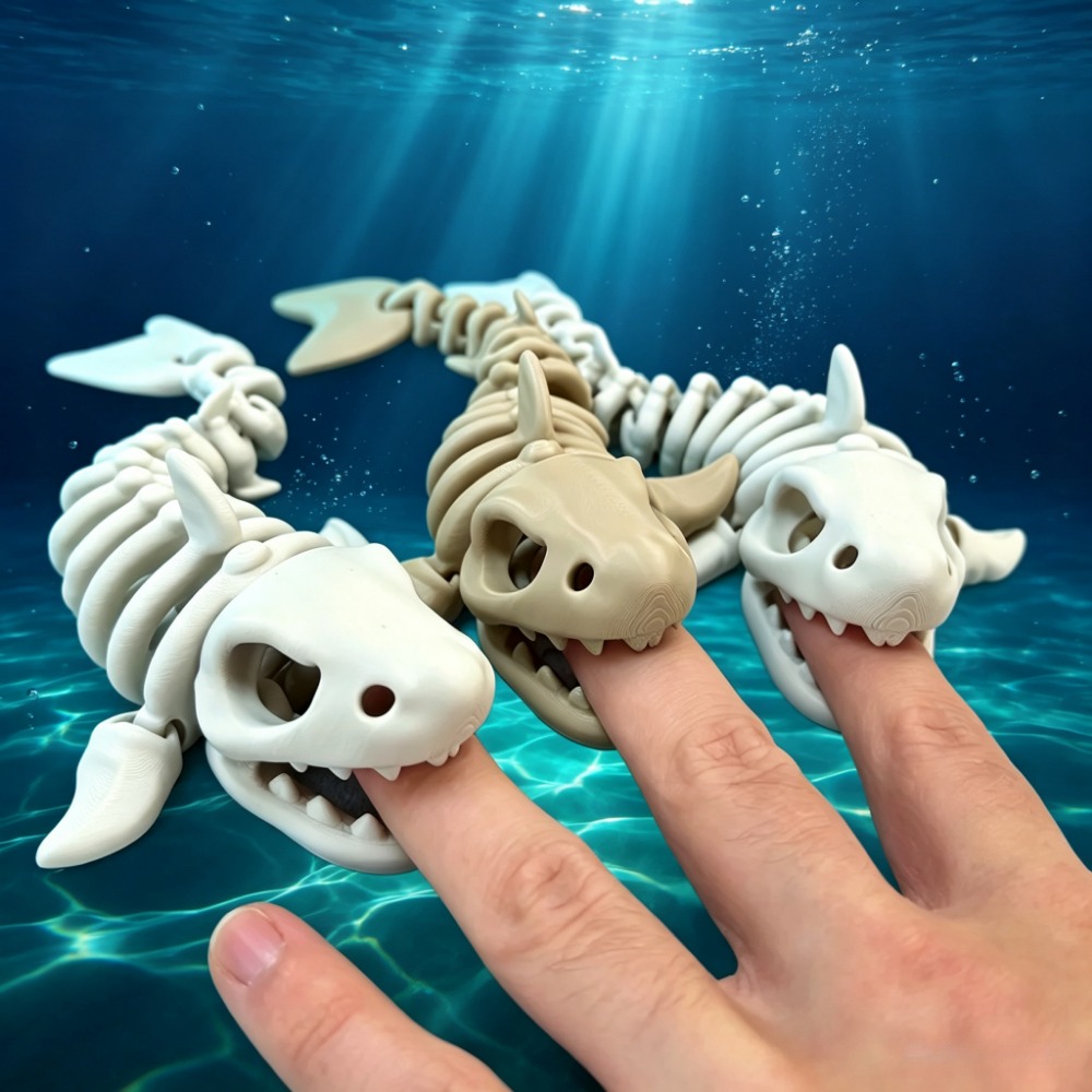 Aquarium Fish Cichlid - Décoration d'aquarium en forme de squelette