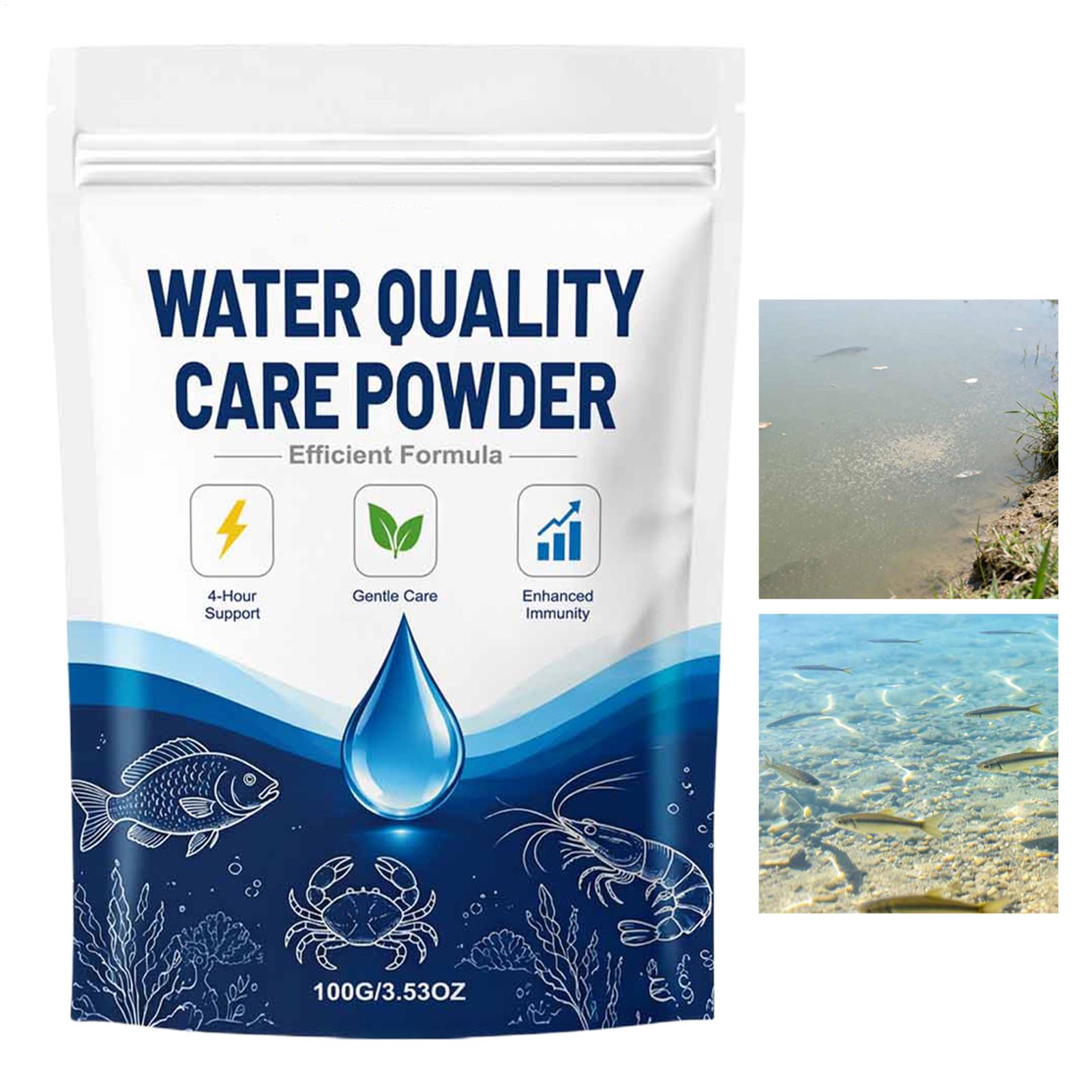 Aquarium Fish Care - Poudre clarifiante pour eau d'aquarium, 100g,