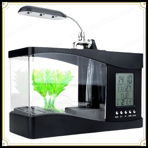 Mini aquarium créatif de burea - Aquarium Fish Logo avis et prix